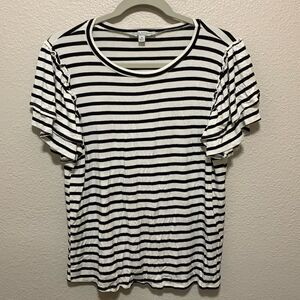 Green Envelope Women’s Blouse Size XL Black/White